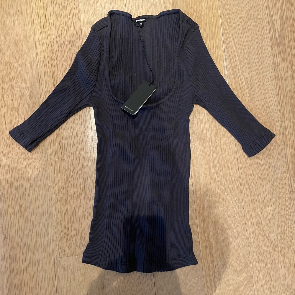Monrow square neck shirt